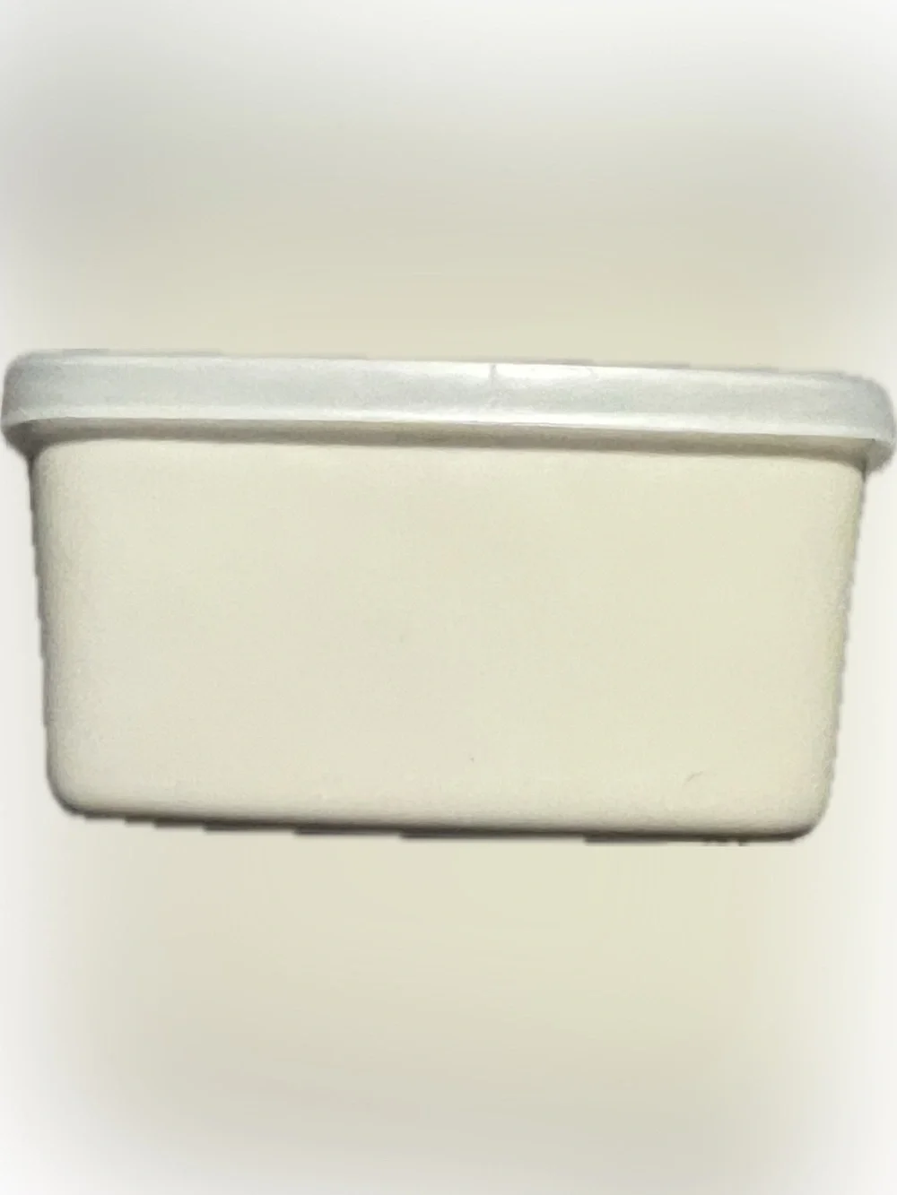 Vintage Tupperware Rectangle Container With Lid in Almond Modular Storage